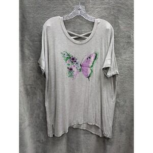 Butterfly Tshirt Women's Large/XL Estimated Soft Stretchy Casual Loungewear
